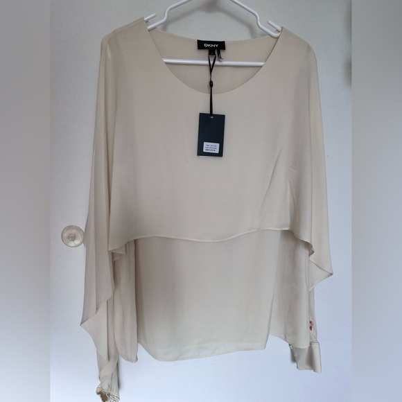 DKNY beige/cream blouse - Picture 4 of 6